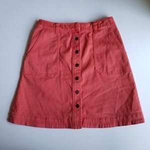 Anthropologie A-line denim skirt